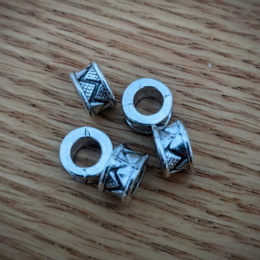 Metal zigzag beads