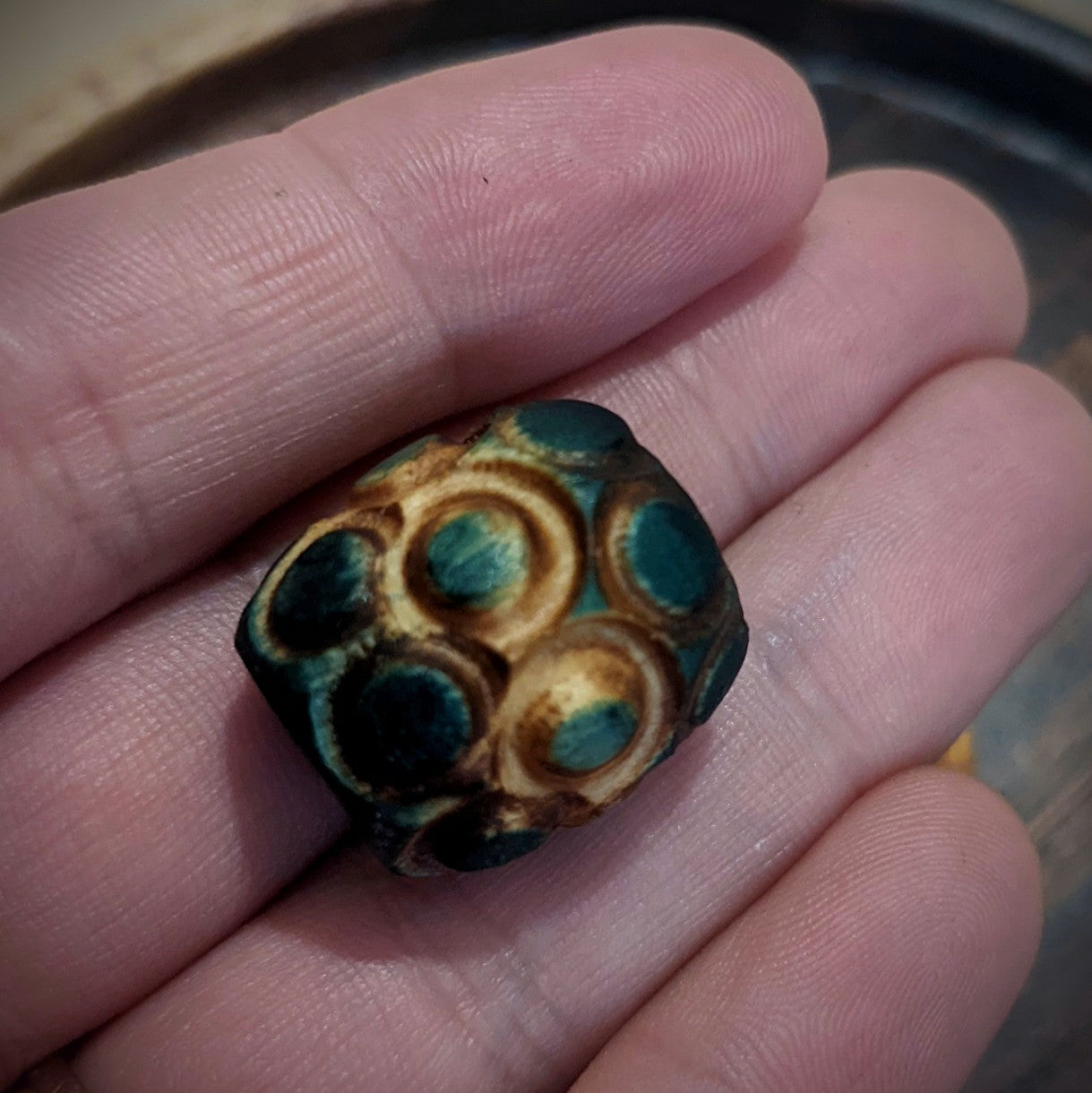 Carved wooden beads for dreadlocks large