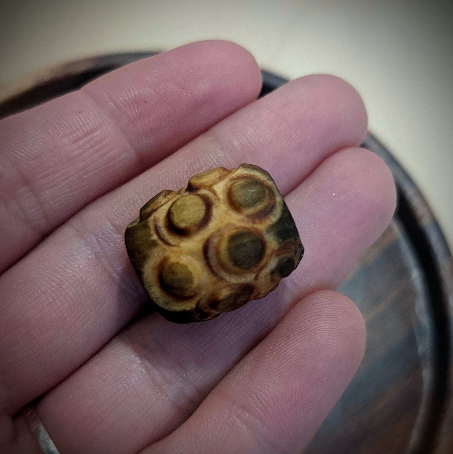 Carved wooden beads for dreadlocks large