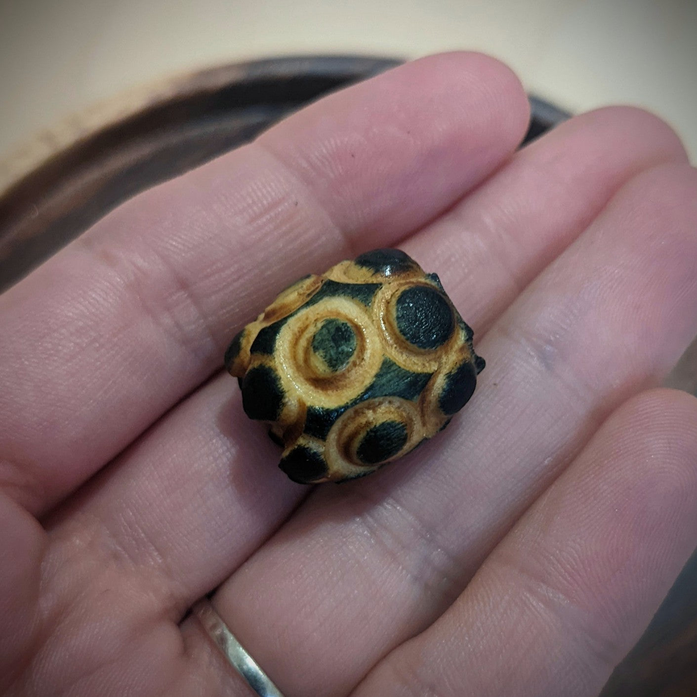 Carved wooden beads for dreadlocks large