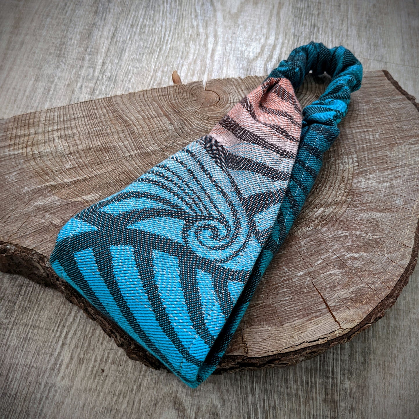 Scarf headband Spiral Turquoise