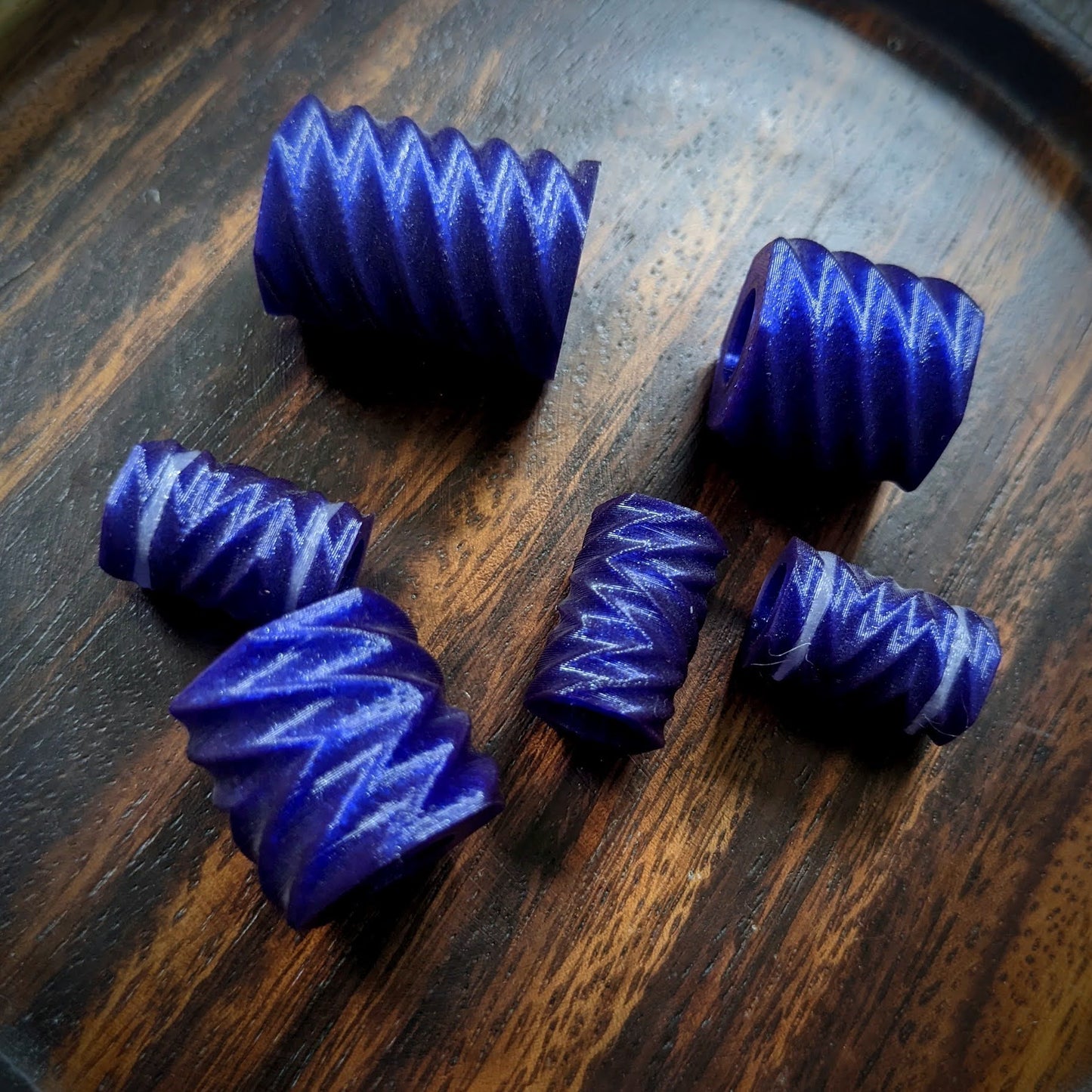 Beads for dreadlocks 3D print purple
