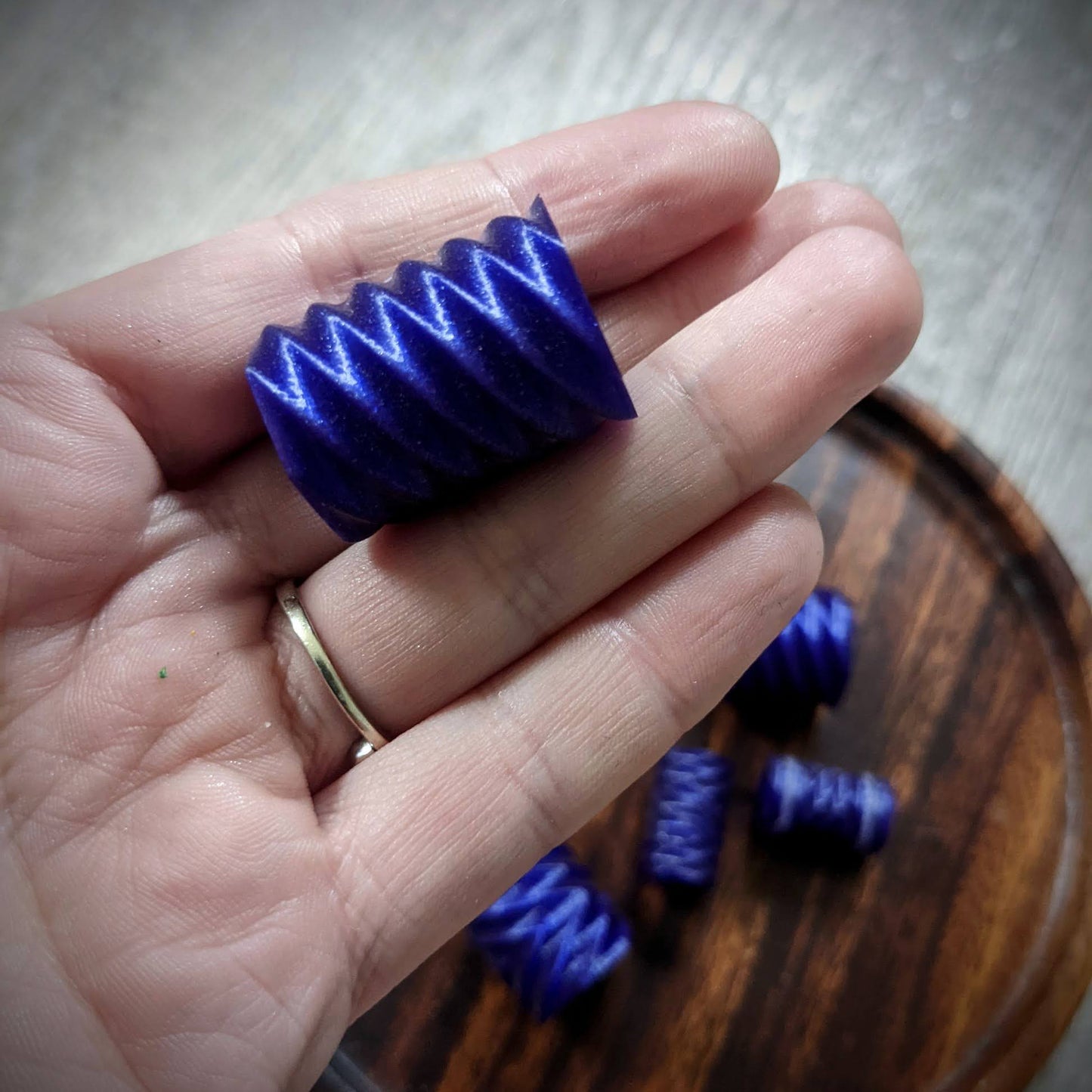 Beads for dreadlocks 3D print purple
