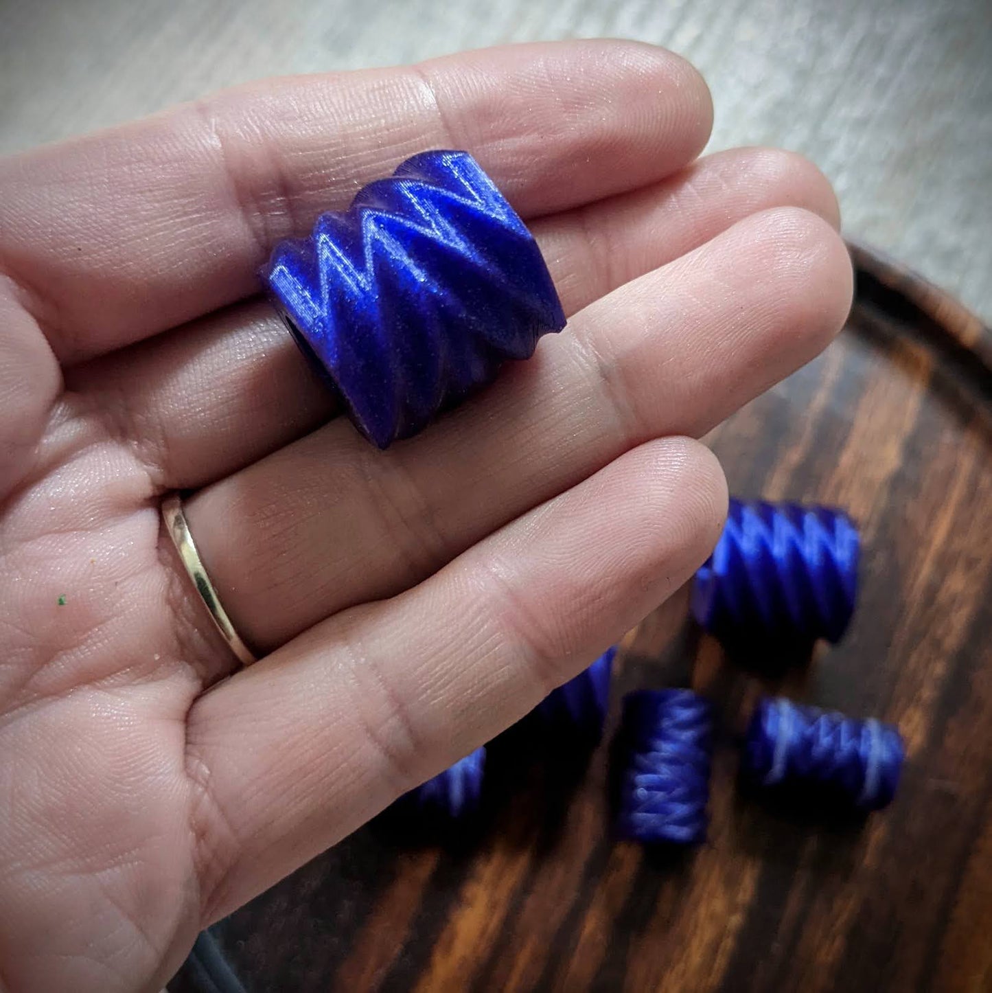 Beads for dreadlocks 3D print purple