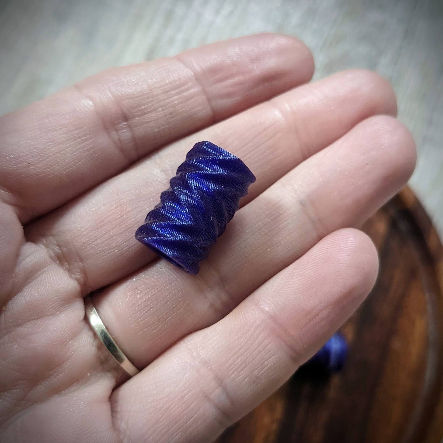Beads for dreadlocks 3D print purple