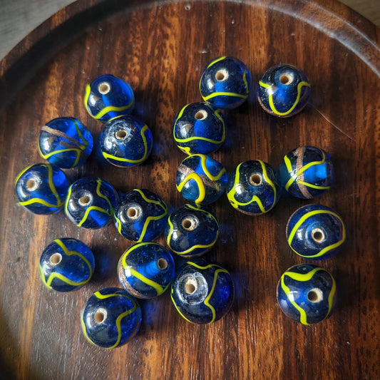 African "krobo" oval beads