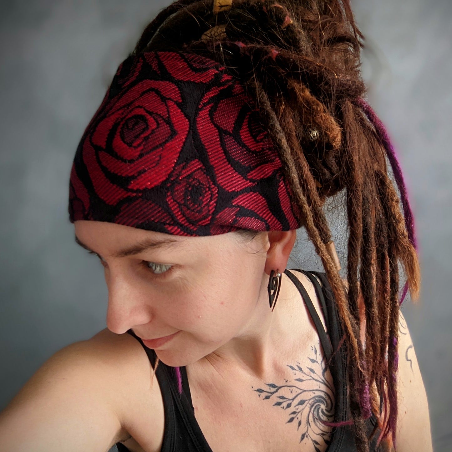 Scarf headband Rose