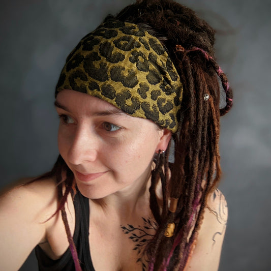 Leopard scarf headband