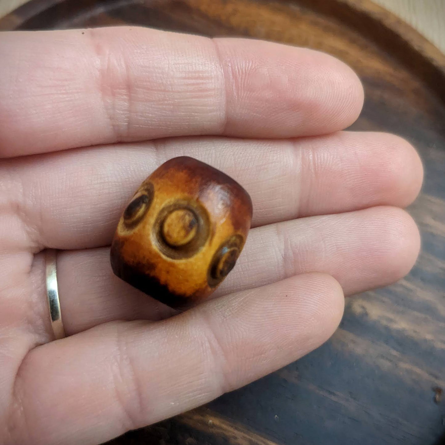 Carved wooden beads for dreadlocks large