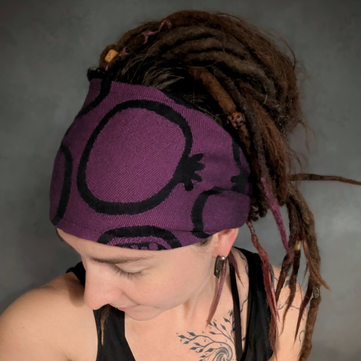 Scarf headband Pomegranate