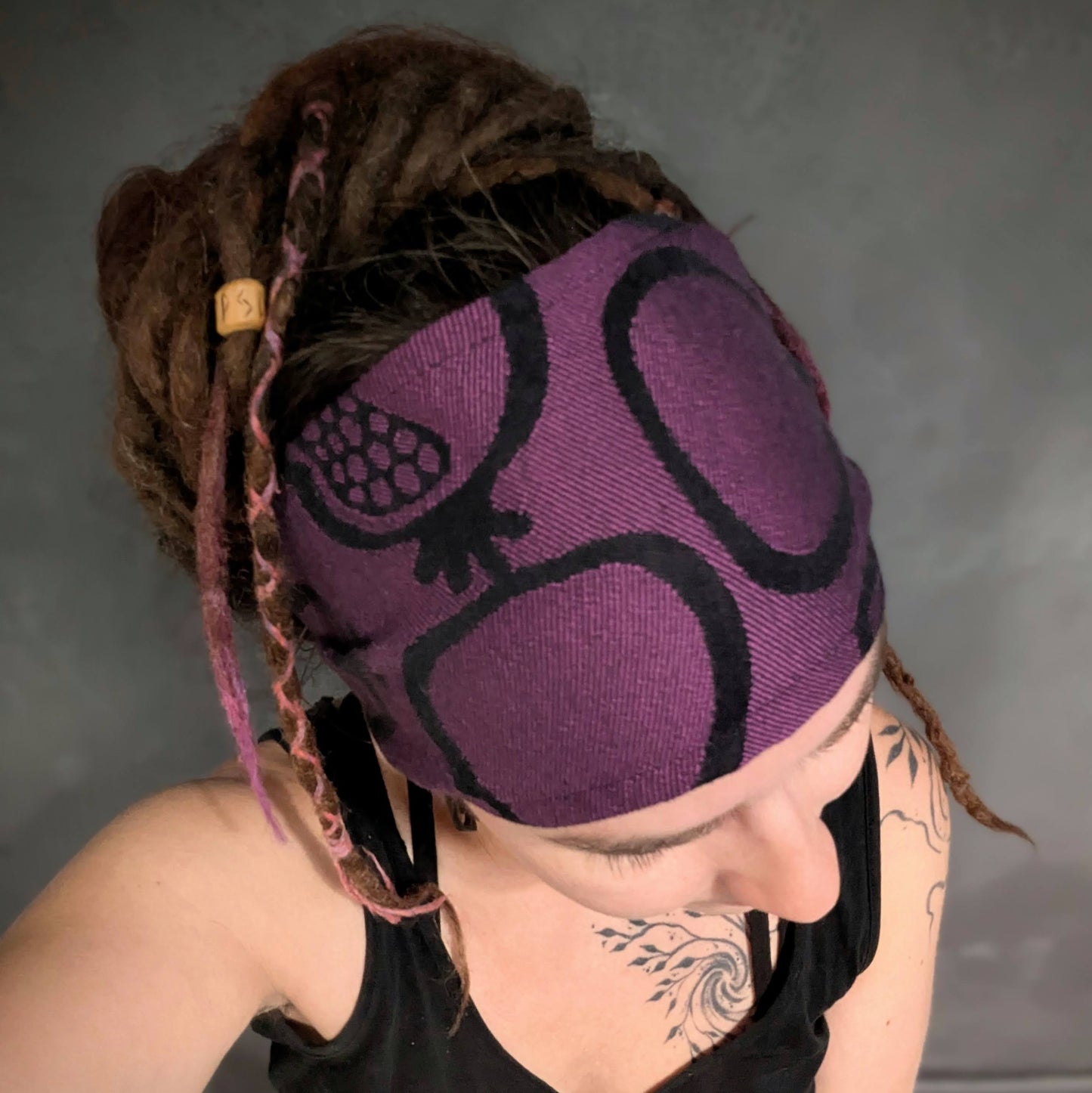 Scarf headband Pomegranate