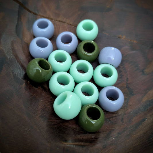 Large plastic dreadlock beads