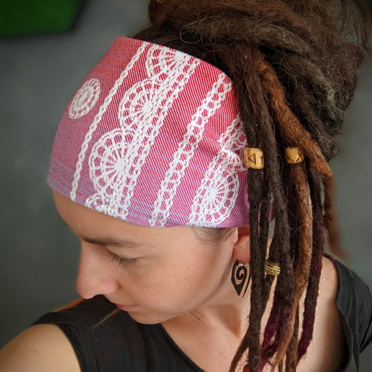 Scarf headband Lace pink