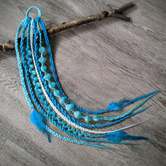 Braided elastic band Coral