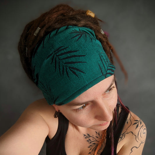 Scarf headband Fern green