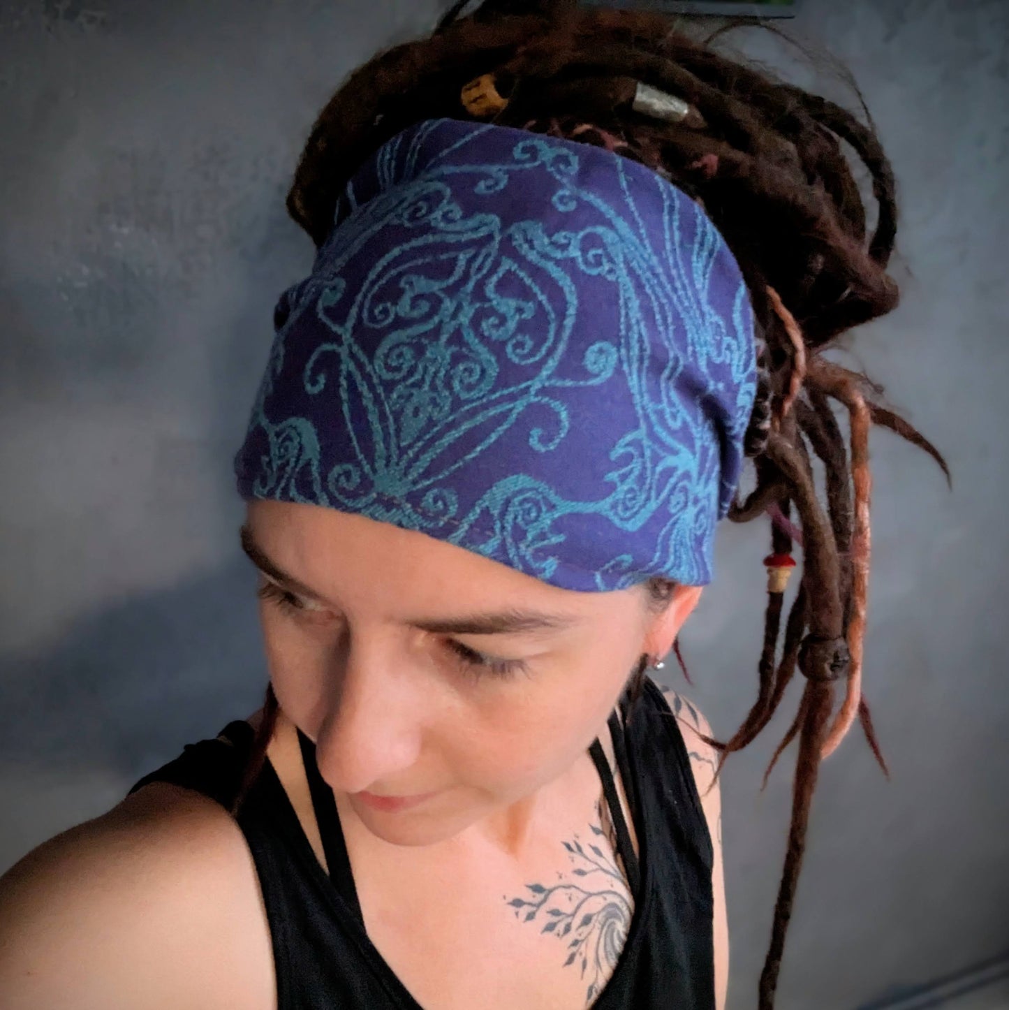 Šátková čelenka Elvish Violet