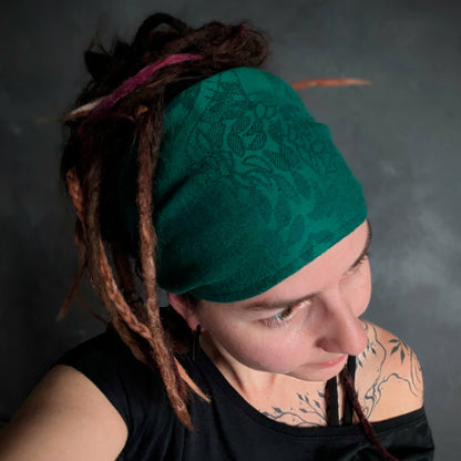 Šátková čelenka dětská Lístečková 1