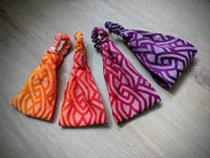 Šátková čelenka Braid oranžová