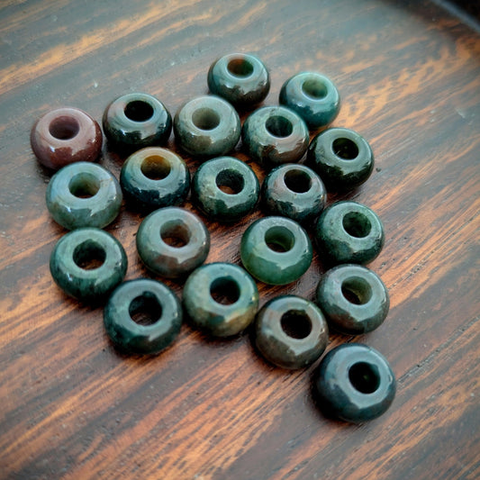 Korálky achát ploché