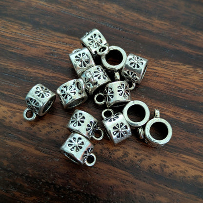Metal dotted beads