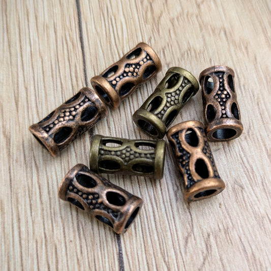 Metal copper perforated beads