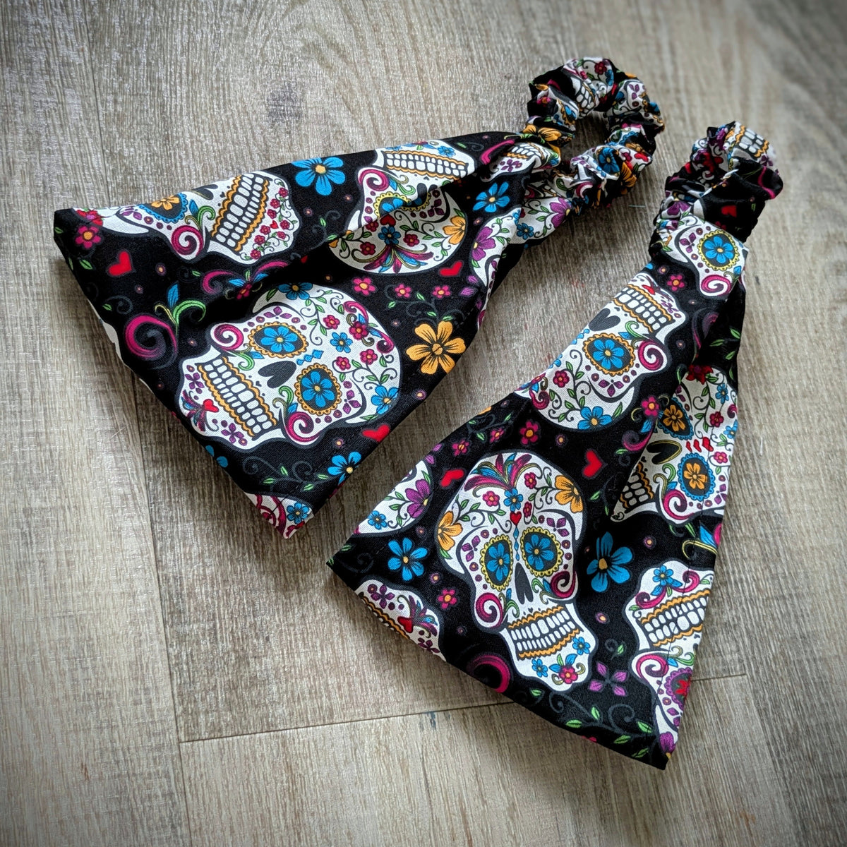 Šátková čelenka La calavera (černá)