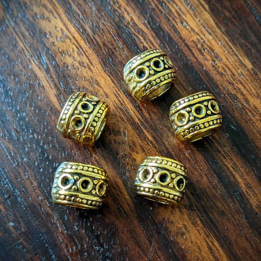 Metal gold dots beads
