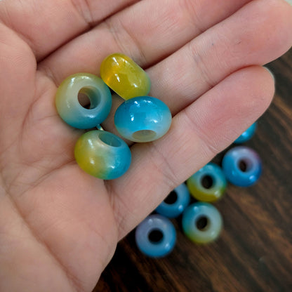 Korálky na dready akrylové dvoubarevné