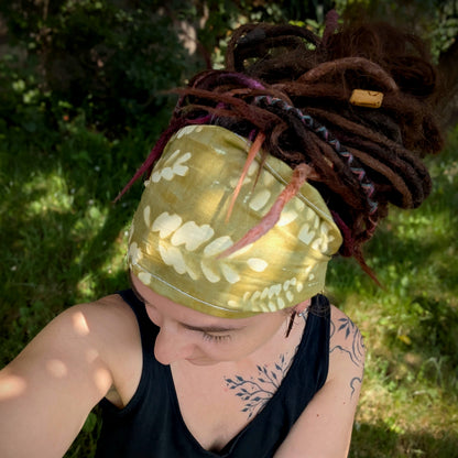 Šátková čelenka drobné lístky