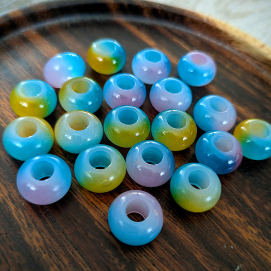 Korálky na dready akrylové dvoubarevné