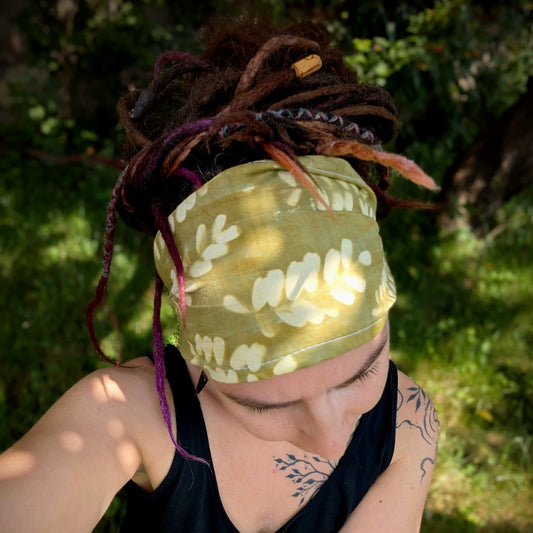Šátková čelenka drobné lístky